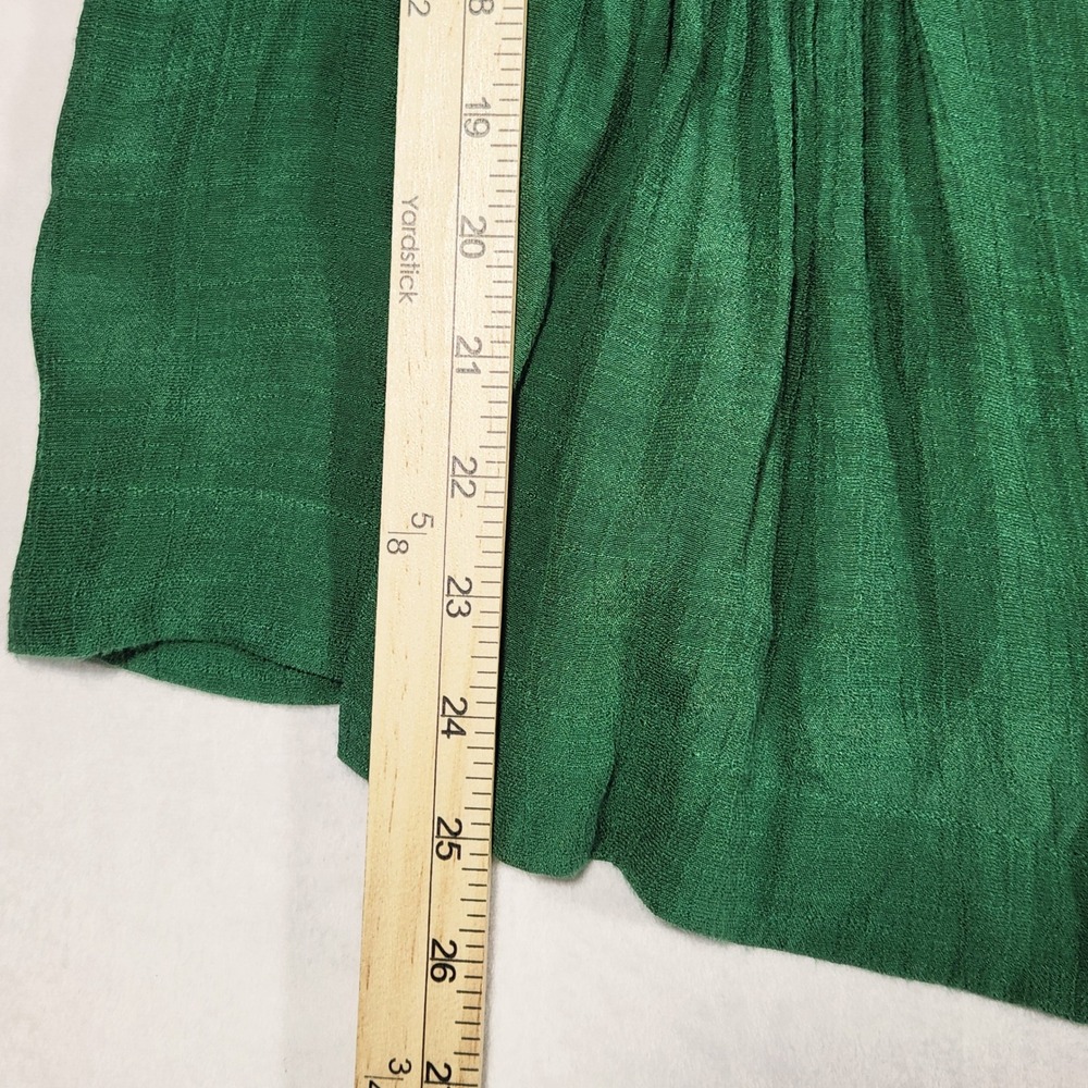 Maeve Anthropologie Green Pintuck Sleeveless Babydoll Blouse Top Small Emerald - Picture 5 of 10